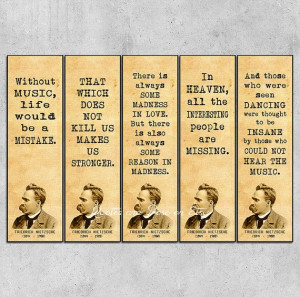 Nietzsche quote , Printable Bookmarks , Bookmark set , Printable Quote ...