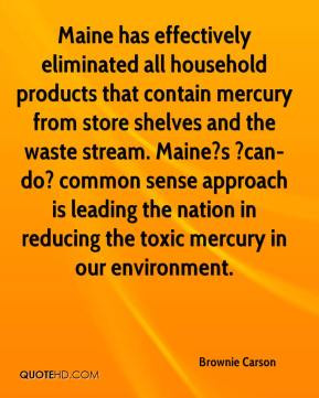has effectively eliminated all household products that contain mercury ...