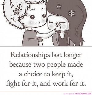 ... : Relationships Last Longer Quote And The Picture Of Cartoon Couple