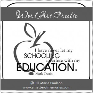 WORD ART: Education Quote Word Art Freebie