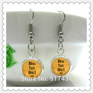 ... Saying Quote Bless Your Heart Hand Crafted Pendant Quaint Quote