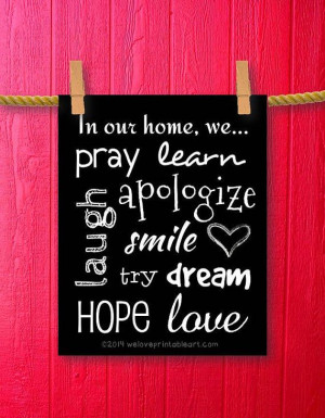 this house we do family rules home sign love sign we do sign art print ...
