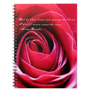 Red Rose Love Petals Notebook