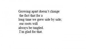 growing apart