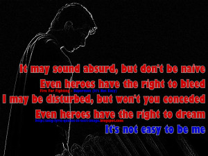 ... (It's Not Easy) - Five For Fighting Song Lyric Quote in Text Image