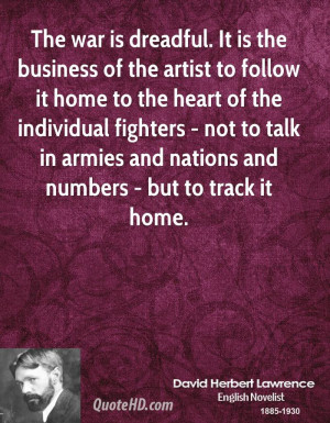 ... not to talk in armies and nations and numbers - but to track it home
