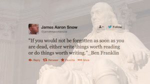 Benjamin Franklin Birthday Tweets