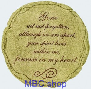 Memorial Proverbial Quotes Resin Stepping Stones / Wall Decor Plaques