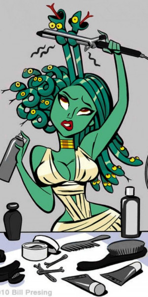 Medusa..love the snake expressions....the curled ones are shell ...