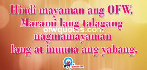 Yabang Tagalog OFW Quotes