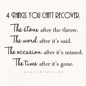 Things you cant recover...and don't I regret this!!!