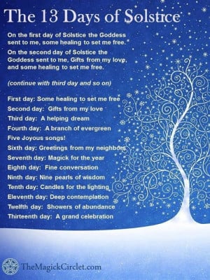 13 Days of Solstice #practice #Wicca #Chants