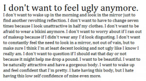 girl problems #ugly #low confidence #ugh #quote