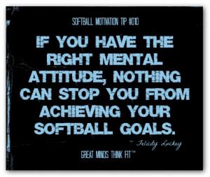 Softball Team Quotes Attitude quote for softball