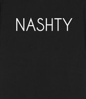 nashty (uppercase, white on black) -
