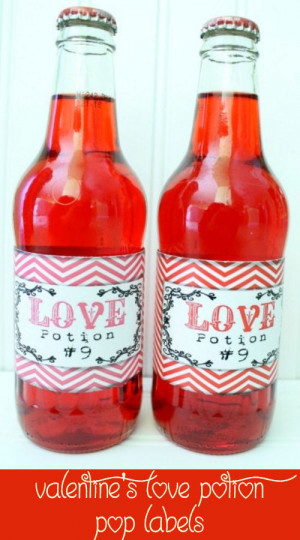 Love Potion Water Bottle Love potion drink labels