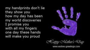 Handprint mothers day poems kids