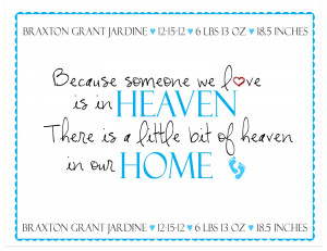 ... print, using that quote, in honor of their precious grandson/nephew