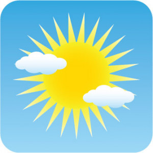 sunny. Hot, Humid. Temperature of 30°C. Winds NNW 15km/h. Humidity ...