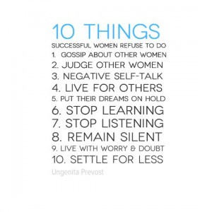 10 Things Successful Women Refuse To Do