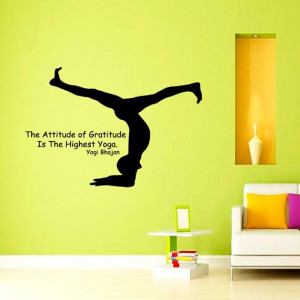 Quote The Attitude of Gtatitude Is The Highest Yoga by CozyDecal, $19 ...