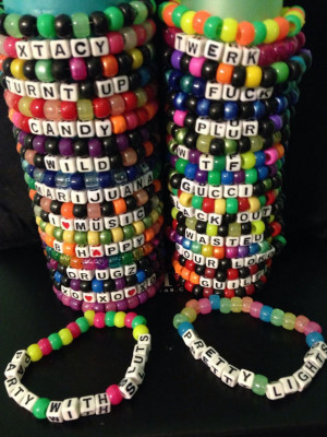 20 Kandi Rave Music Festival Bracelets Custom