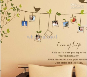 Sticker Removable Photo Frame Tree Family Quote Branches Home Decor