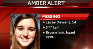 Topic: Amber Alert Issued for Lacey Dewent,14, Missing Since 3/31/14 ...