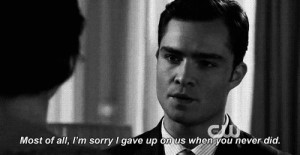 gif love sad tv show Gossip Girl chuck bass aww hard i'm sorry chair ...