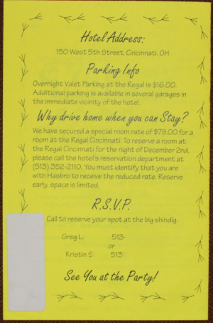 Kenner Employee Farewell Invitation