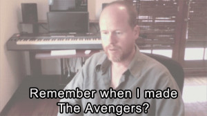 The Avengers joss whedon oh Joss. I love you. it was cool joss whedon ...