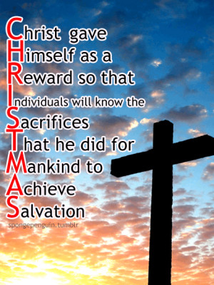 spongepenguin:REAL MEANING OF CHRISTMAS :)HAPPY BIRTHDAY JESUS