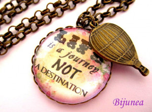 Life is a journey not a destination necklace - Quotes necklace - Heart ...