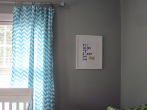 Turquoise and Gray Shower Curtain