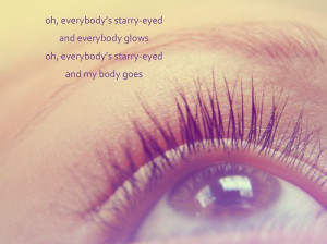 brown eye, ellie goulding, eye, lashes, love, quote, text