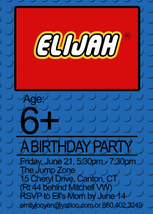LEGO Birthday Party Invitation Template