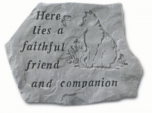 Memorial Stone for Cat Loss - Faithful Friend and Companion