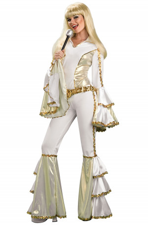 70s Disco Queen Size STD 10 - 12 Ladies Costume