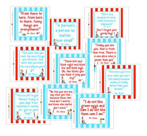 Dr. Seuss Party Quote Sign Pack