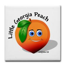 Little Georgia Peach Tile Coaster for