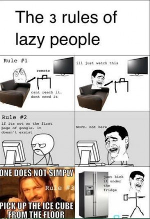 The 3 rule of lazy people