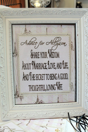 Allyson Collection - Vintage Paris Advice Wish Tree Sign for Bridal ...