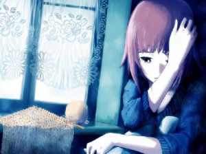 anime depressed sad alone solitude girl tags window anime depressed ...