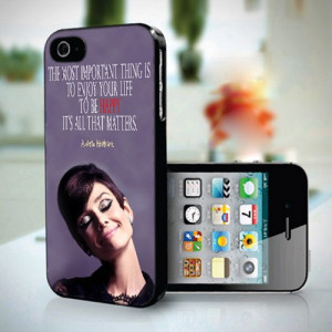 10710 Audrey Hepburn Quotes - iPhone 4/4s Case