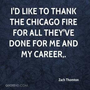 like to thank the Chicago Fire for all they've done for me and my ...