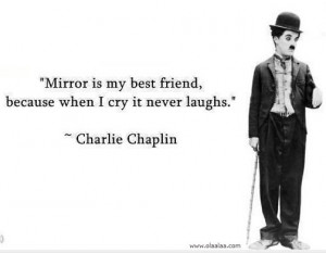 Friendship Thoughts-Quotes-Charlie Chaplin-Best Friend-Mirror-Great