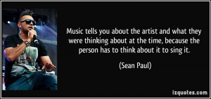 Music tells you about the artist and what they were thinking about at ...