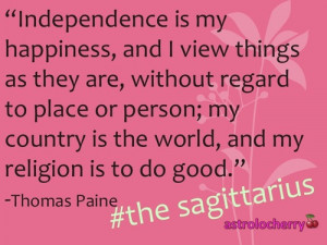 star sign quotes sagittarius thomas paine