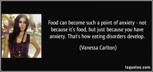 of anxiety - not because it's food, but just because you have anxiety ...