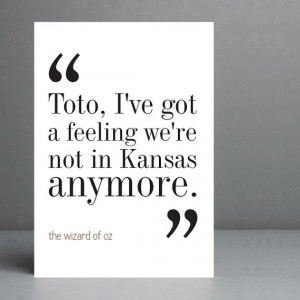 Movie Quote - The Wizard of Oz. Typography Print. 8x10 on A4 Archival ...